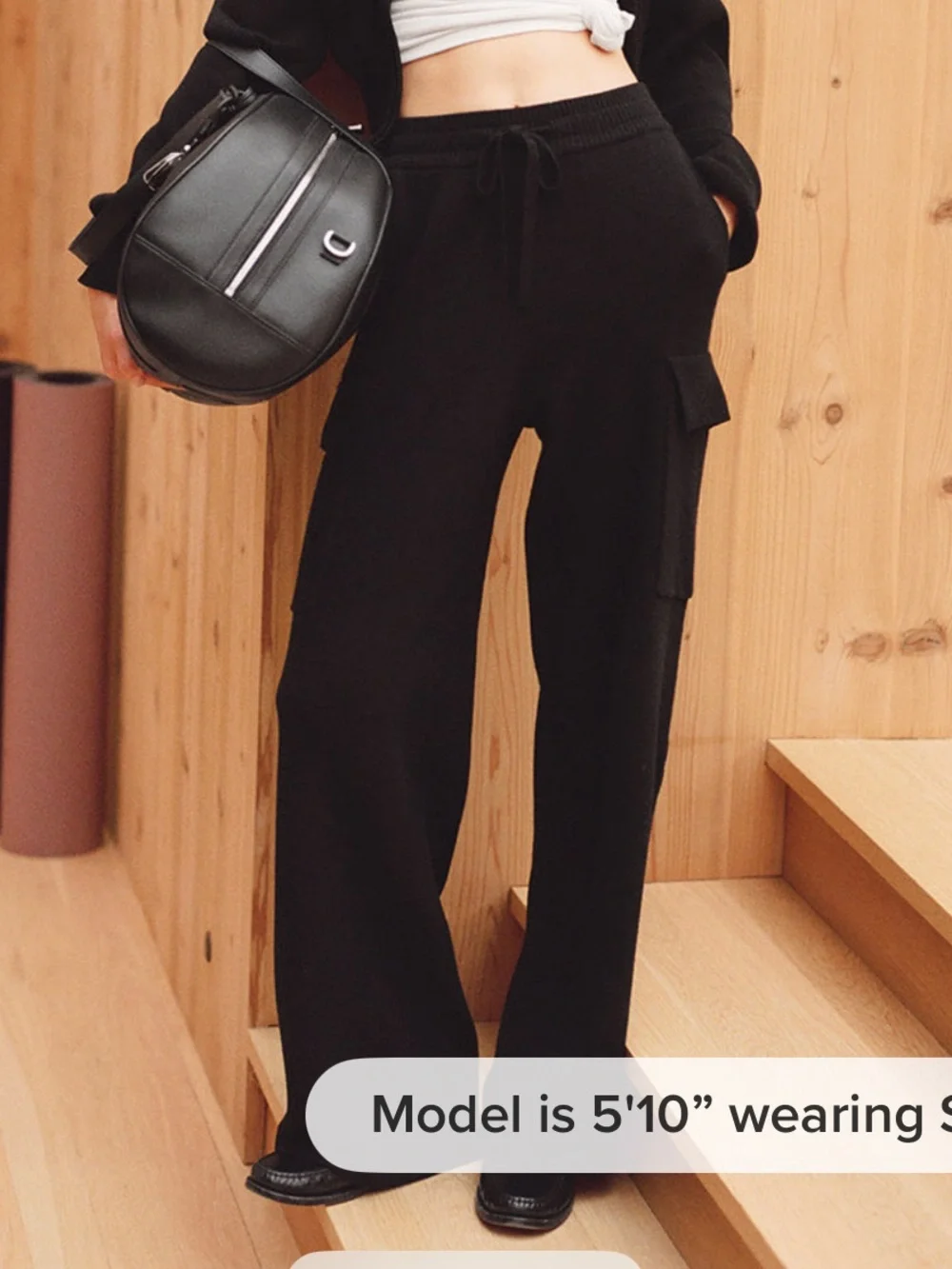 Alo Scholar Knit High-Waisted Cargo pant - Picture 1 of 6